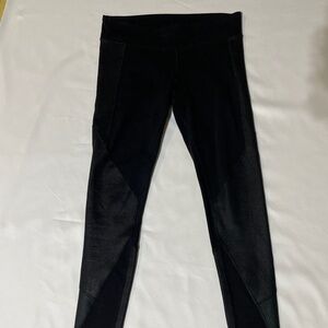 Alo Yoga black paneled leggings with zippers Medium
